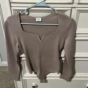 NWOT Abercrombie Sweetheart Sweater Bodysuit